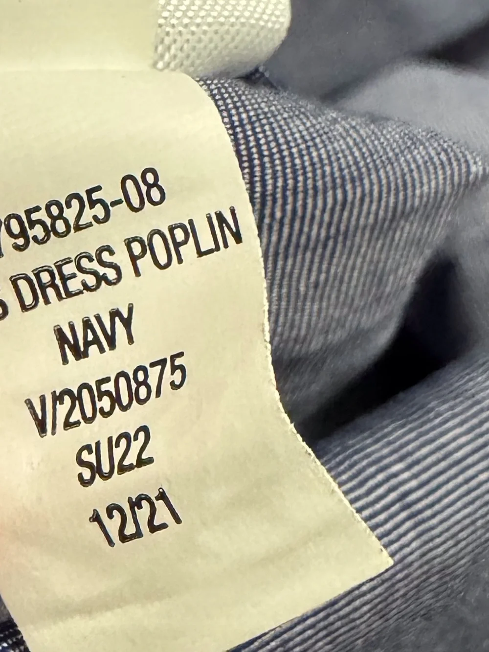 Banana Republic Poplin Slim Fit Long Sleeve Dress Shirt Navy 100% Cotton Large
